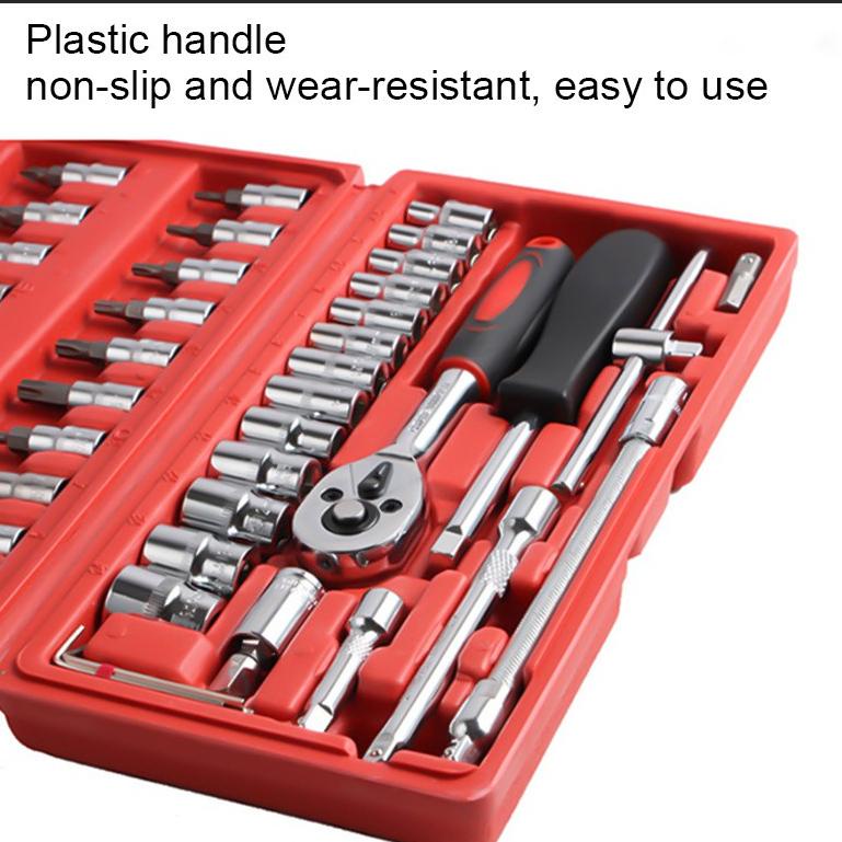 Super. Socket Lock Set 46 Pc Set Socket (1/4 ") Full Complete Socket