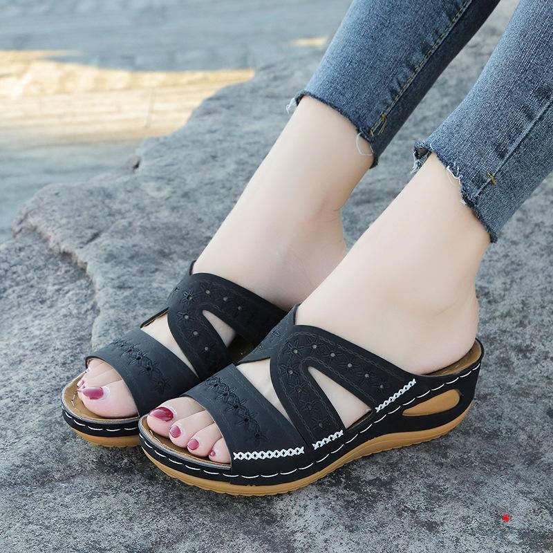 2022 Korean Style Sandals Women Indoor Comfort Plus Size Sandal Bata ...