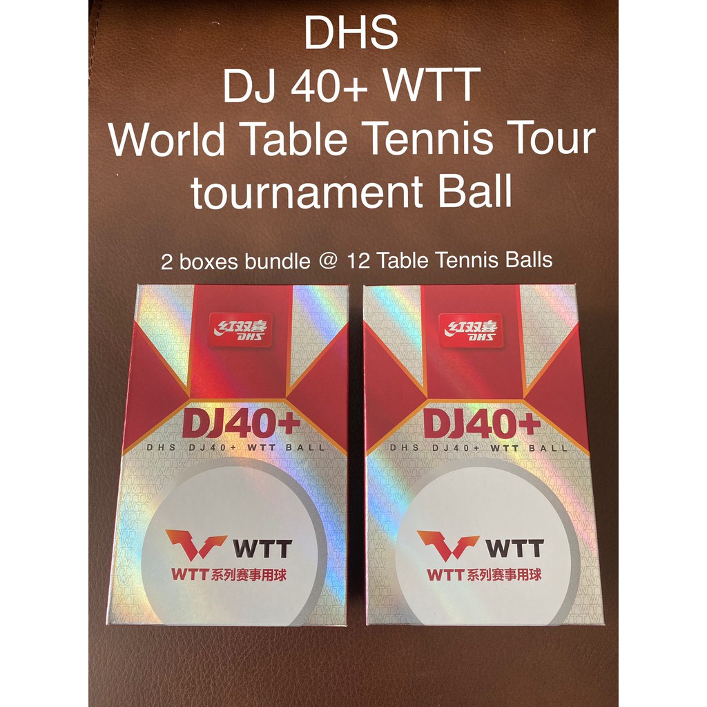 2 Boxes Bundle DJ40+ DHS ITTF WTT World Table Tennis 2021 (2 boxes 12 ...