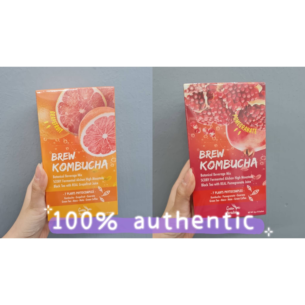 Green Paradise Brew Kombucha Pomegranate Grapefruit Lemon Passion