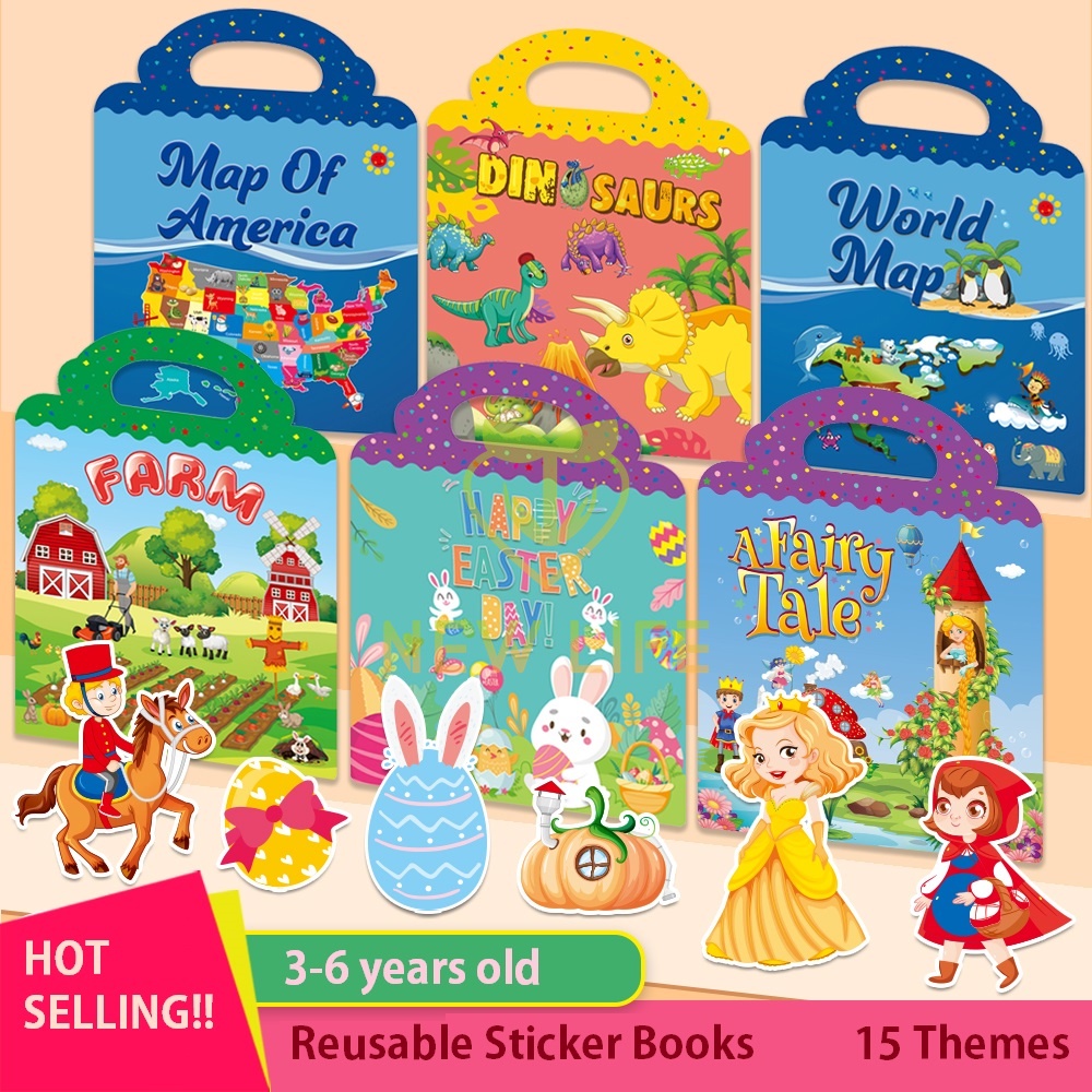 Reusable Sticker Book Educational Activity Books Shopee Singapore
