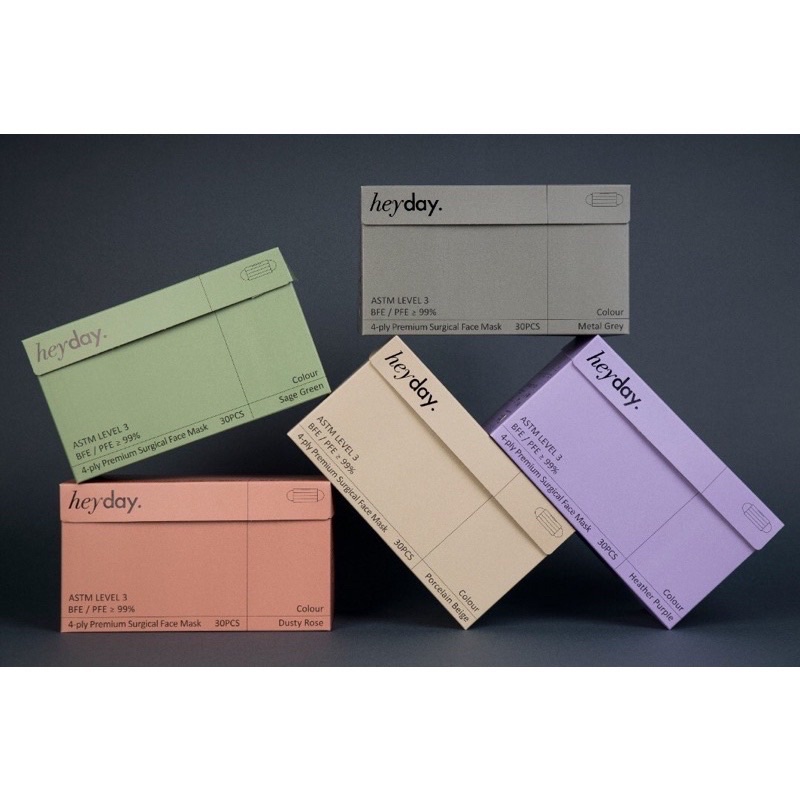 Heyday Surgical Face Mask Disposable Medical Mask 4 Ply 30pcs Per Box ...