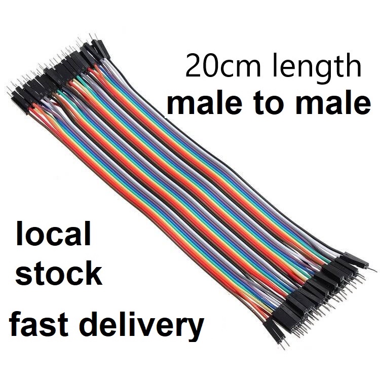 (Fast Delivery) Dupont cable Line colourful wire 40P length 20cm male ...