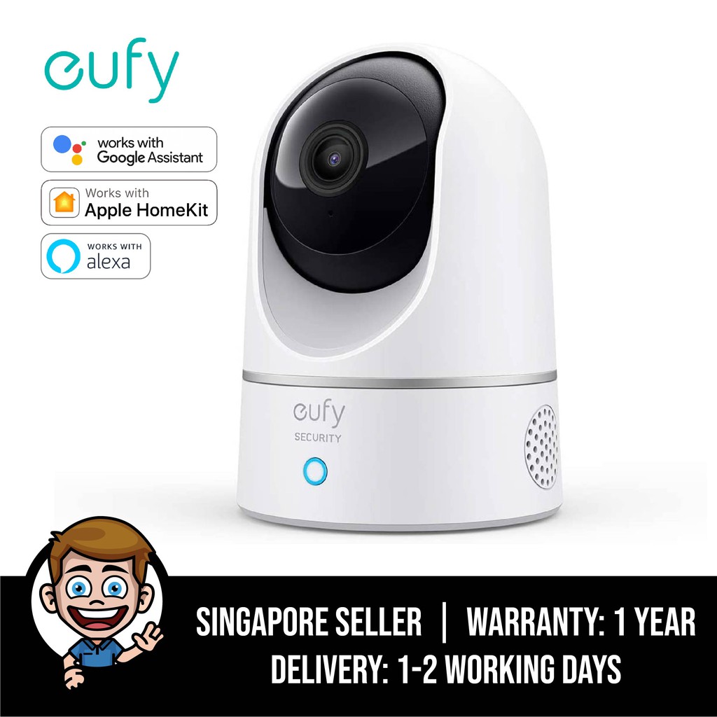 eufy Security 2K Indoor Cam Pan & Tilt, Plug-in Security Indoor Camera ...