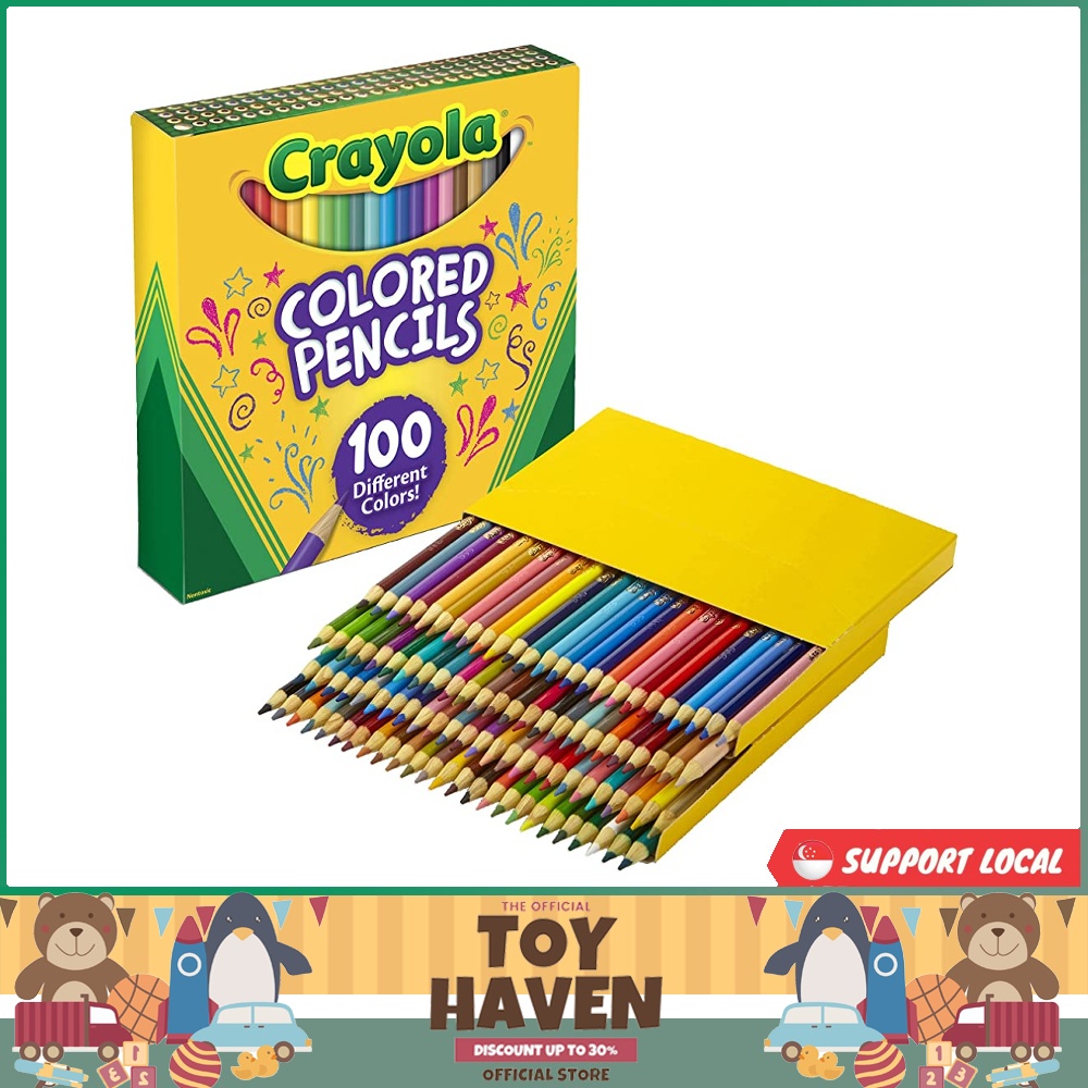 [sgstock] Crayola Colored Pencils, 100 Count, Adult Coloring | Shopee ...