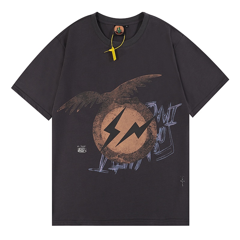 Travis Scott Cactus Jack FRAGMENT CREATE TEE TS Lightning Eagle