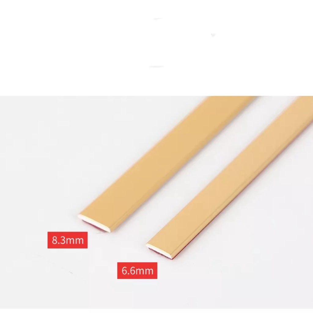 5 Meter Matte Color Plastic Lines Flat Decorative Lines Sticker Silver ...