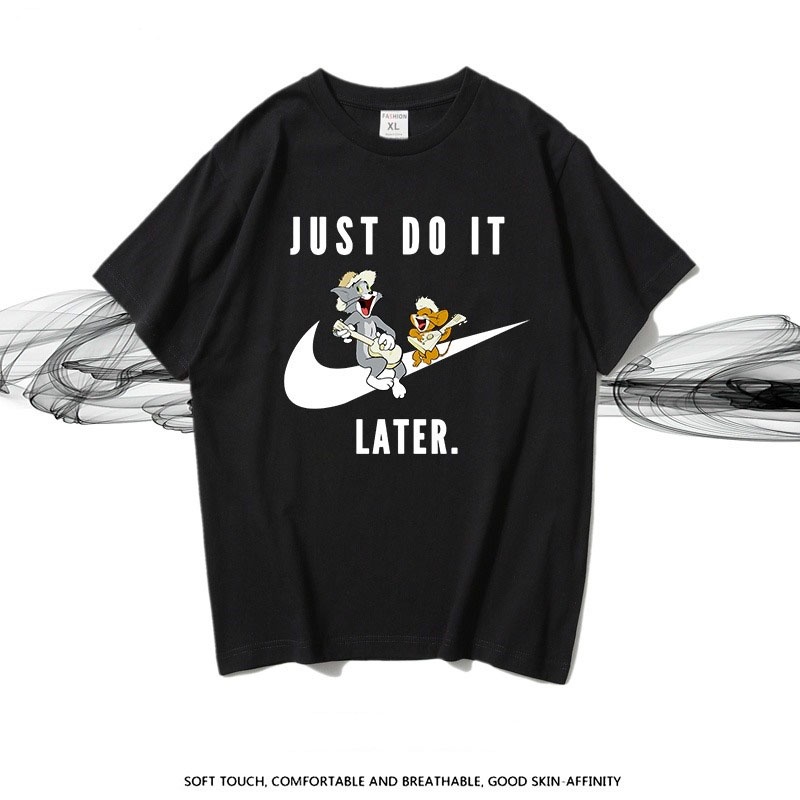 M-3XL Summer Unisex Short Sleeve Tshirt For Men And Women / Tom and Morty Printed Oversized Shirt Crewneck Korean Couple Tops Loose Trendy Graphic Tees White Black Clothing