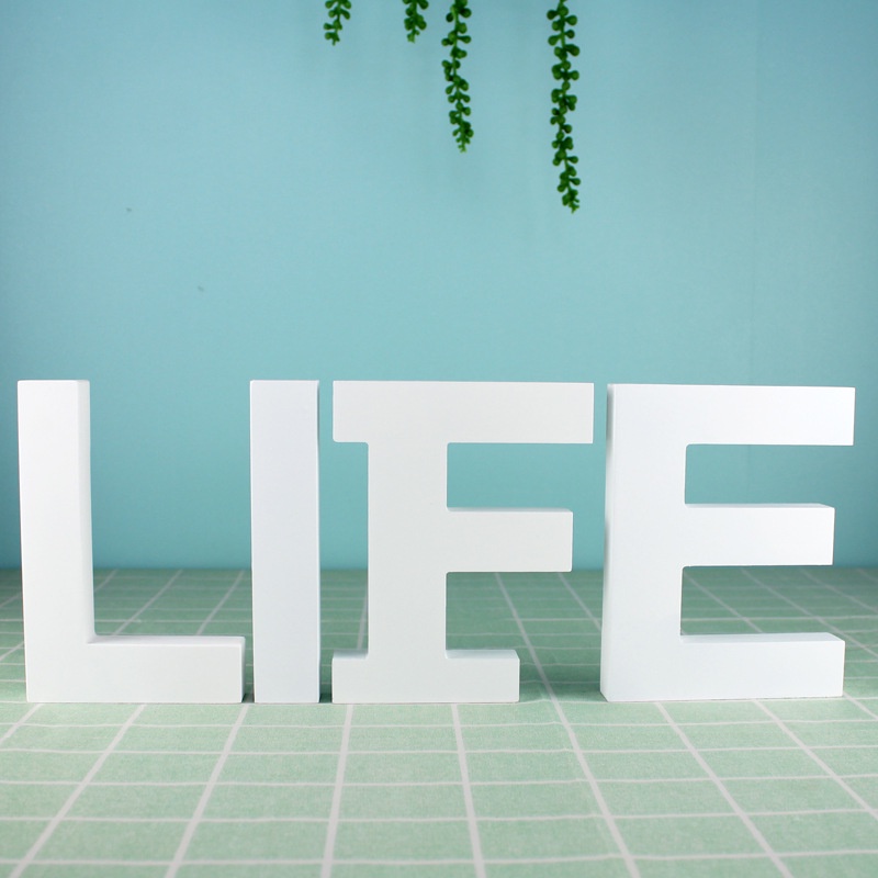 【Ready Stock】1pcs 15cm White Wooden Letter English Alphabet Diy Personalised Name Design Art Craft Free Standing Heart Wedding Home Decor