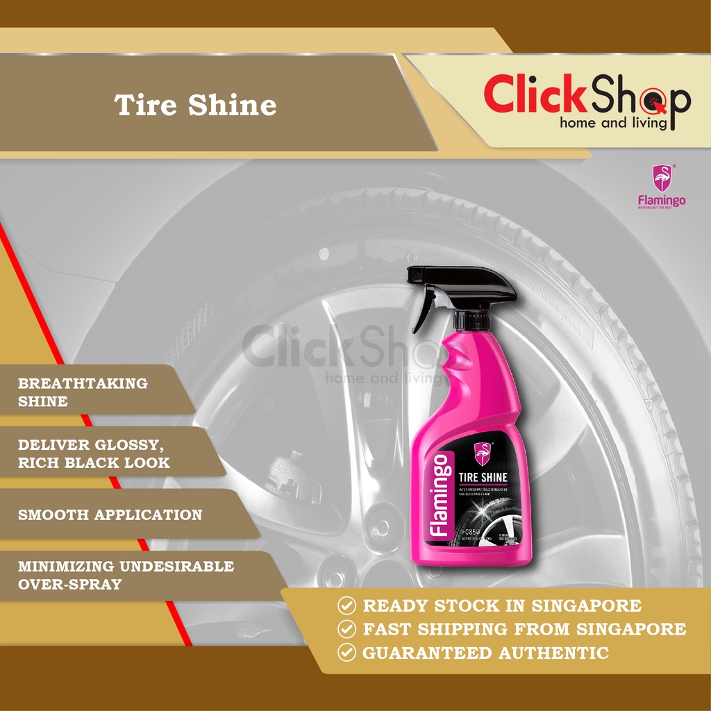 Flamingo Tire Shine 500ML Protect Tire Shining Tire Care High Gloss ...