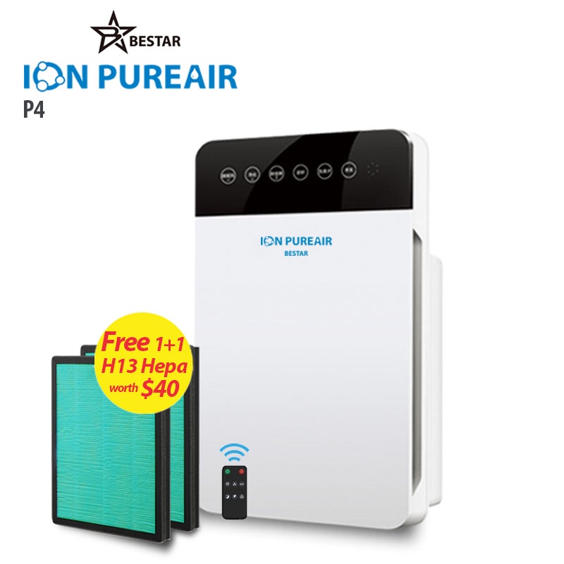 BESTAR ION PUREAIR Air Purifier GEN2 P4/P6 (1+1 Free Hepa Filter ...