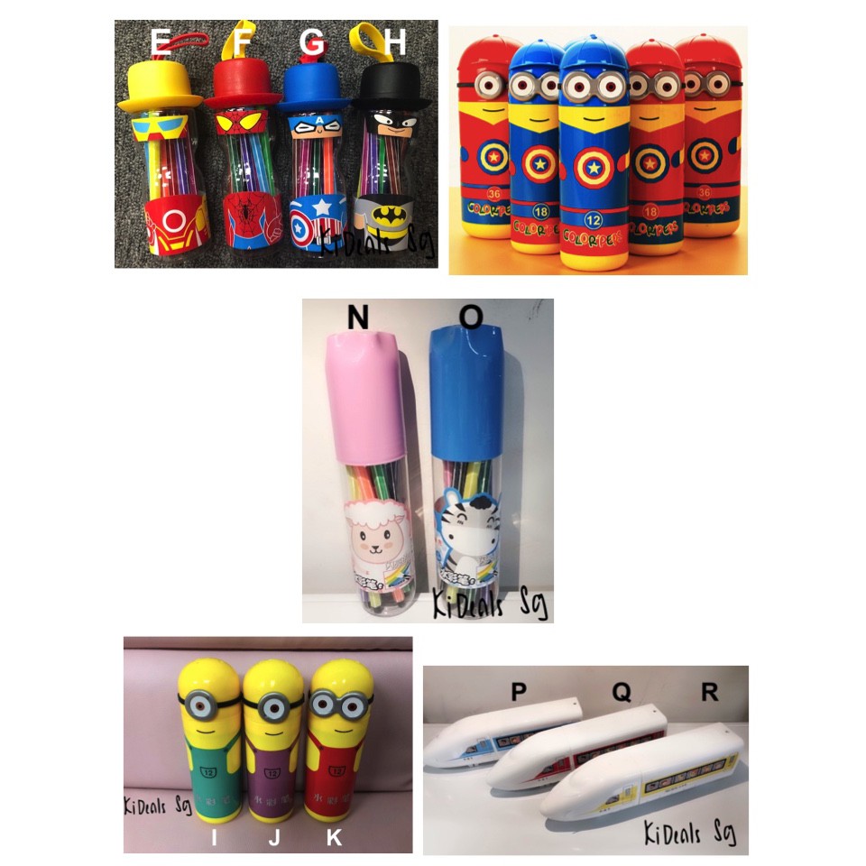 [SG SELLER] Kids Birthday Goodie Bag  Avengers and minion watercolour Markers Stationery childrens day Children Party