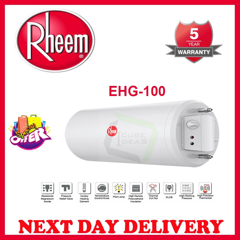 Rheem EHG 100 Horizontal Storage Water Heater Singapore Warranty