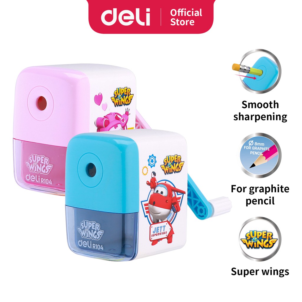 Deli Sharpener ER10409 Super Wings Series Auto-Feed Rotary Pencil ...