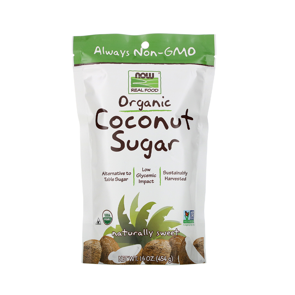 NOW Foods Certified Organic Coconut Sugar, Alternative to Table Sugar
