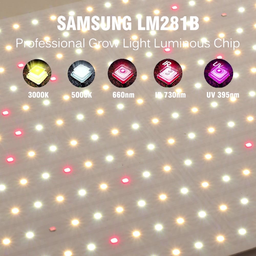 LED Plant Grow Light 25W 50W 110W Full Spectrum SamsungLm281B Panel ...