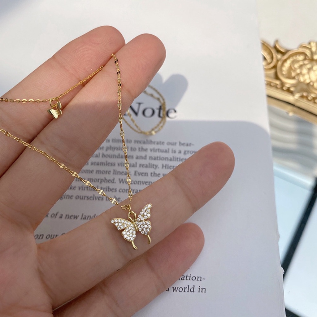 Butterfly store necklace shopee