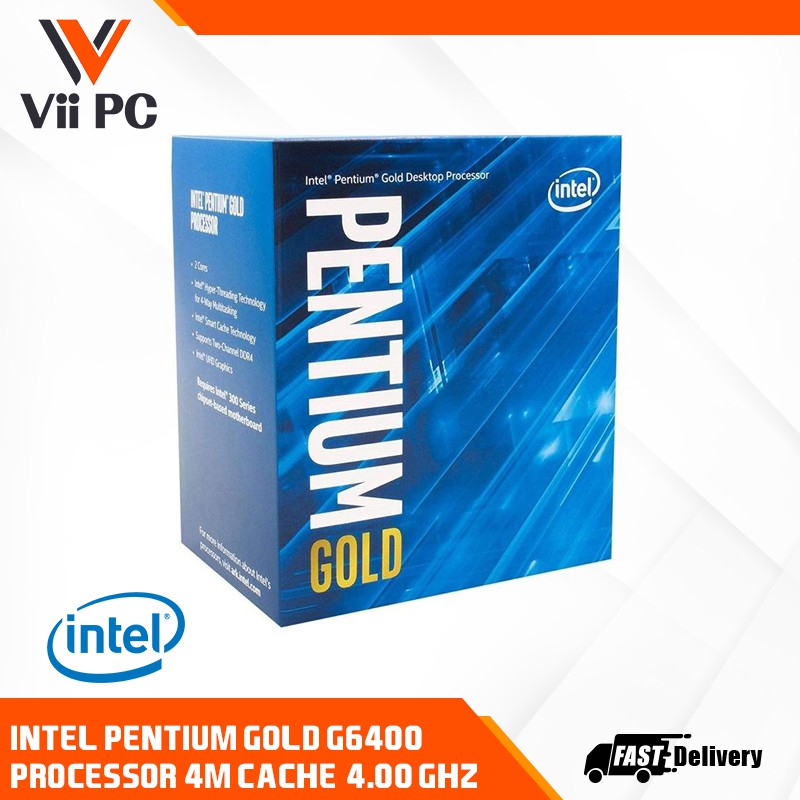 Intel Pentium Gold G-6400 Desktop Processor 2 Cores 4.0 GHz