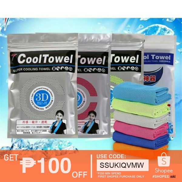 Sports Gym Jogging Enduring Running Instant Ice Cold Chilly Pad Cooling Towel