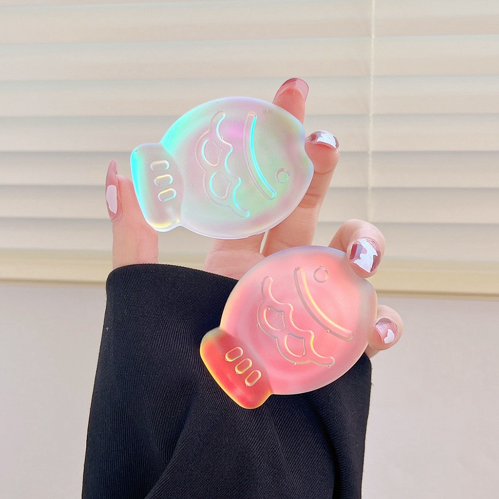 Mobile Phone Holder Cool Fancy Laser Color Design Fish Shape PC Collapsible Invisible Mini Kickstand Foldable Tablet Stands Easy to Carry