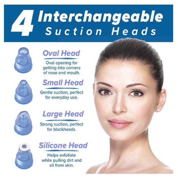 Dermatic suction Blackhead Remover Facial Skin Care Acne Vacuum Suction ...