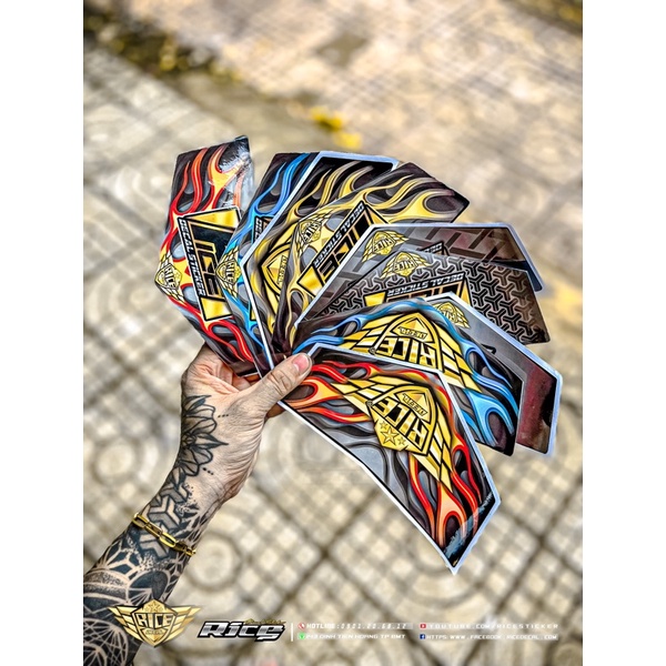 Sirius Hello Fire Pattern Ricedecal (Black head) | Shopee Singapore