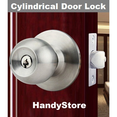 Cylindrical Door Lock/ Stainless Steel Round Knob/ Cylinder Lock ...