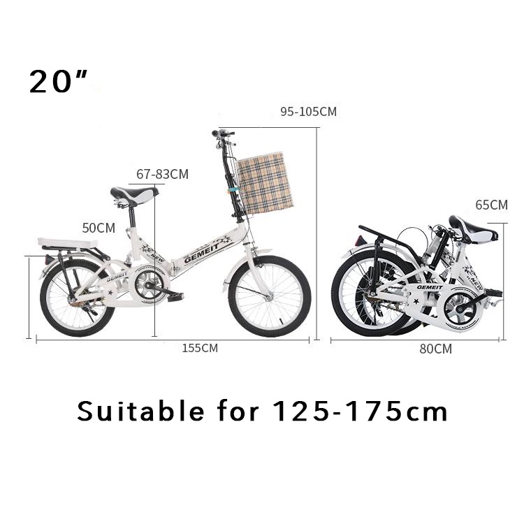 20 Foldie Foldable Bike folding bike mountain bike foldable road bike adult pink black bicycle