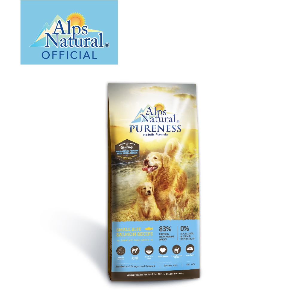 Alps Natural Pureness Dog Small Bites Dry Food Salmon, Lamb (13kg