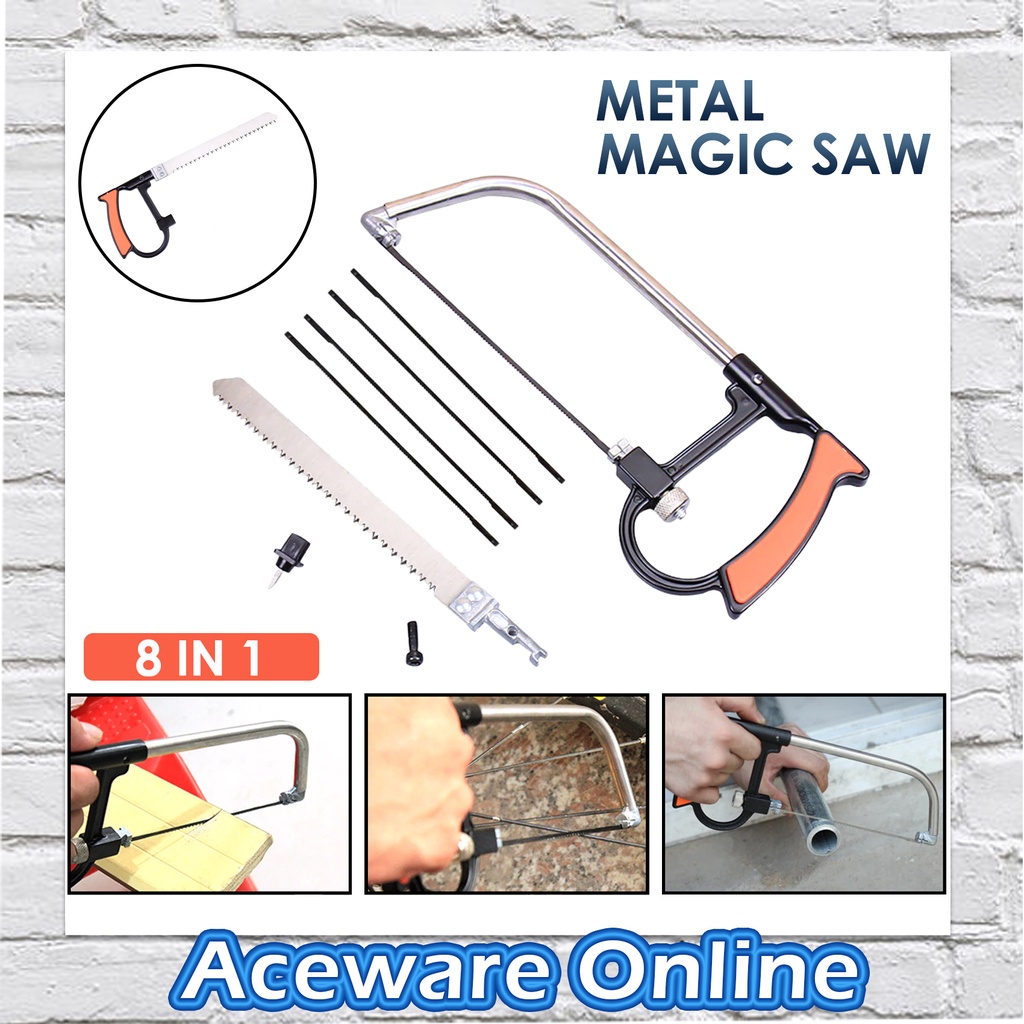 8 IN 1 METAL MAGIC SAW HACKSAW DIY HAND SAW FOR WOOD WOODWORKING SET ...