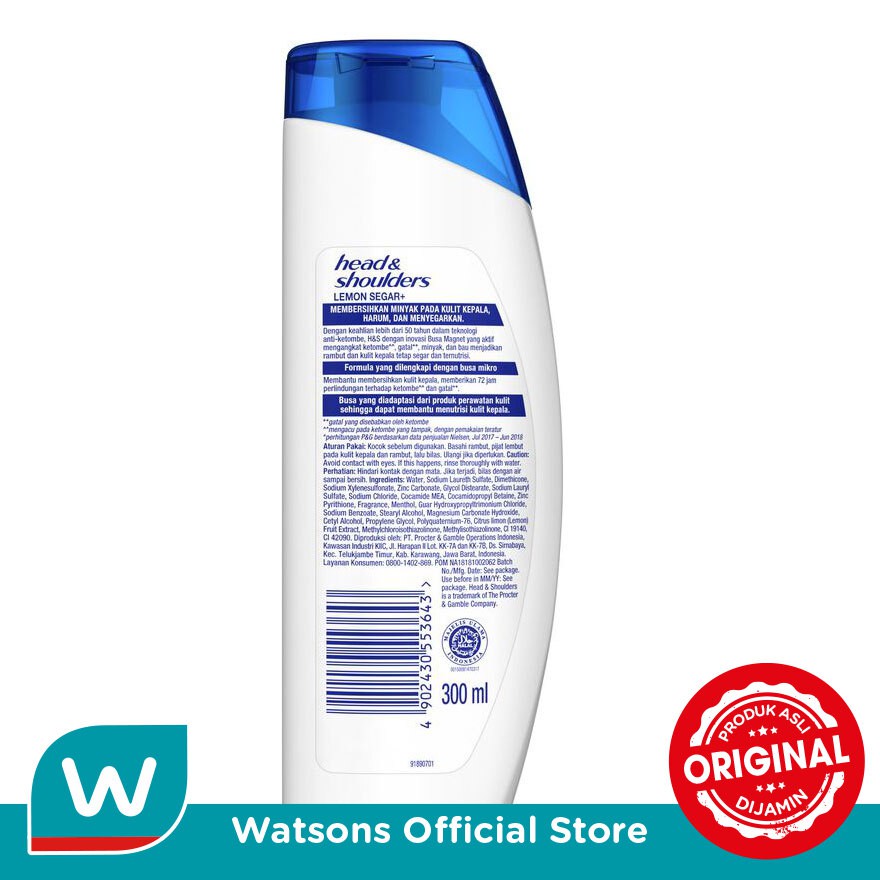 Head & Shoulder Shampoo Lemon Fresh 330ml - Gambar 2
