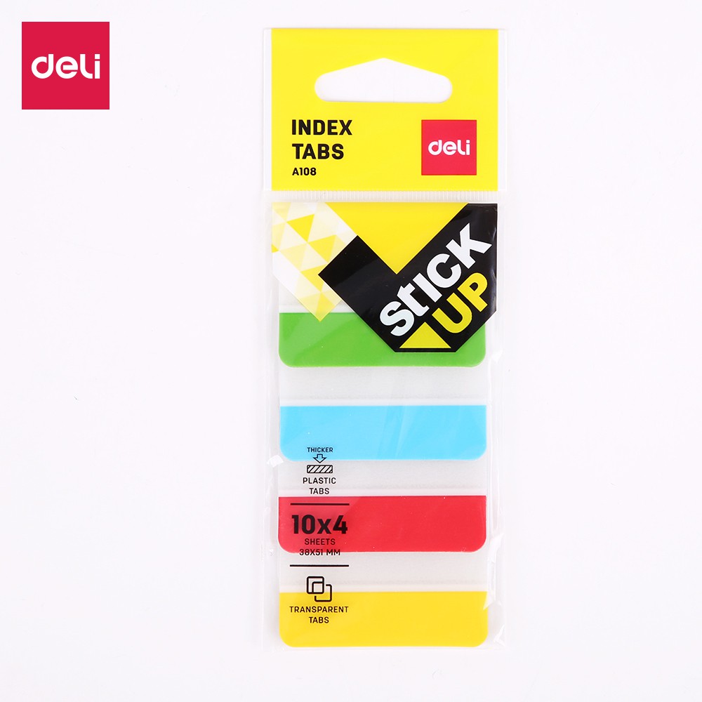 Deli Film Index Tabs Post it 38x51mm (3 Sets) EA10802 | Shopee Singapore
