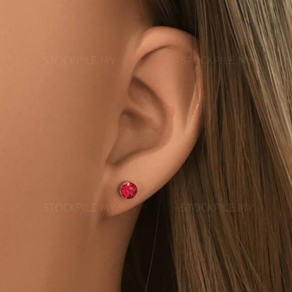 Red earrings sale studs