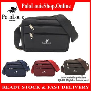 Original Polo Louie Men's Top Luxury Messenger Bag Shoulder Sling Bag Beg  Silang Polo Louie XH1101-1 (Dark Brown)