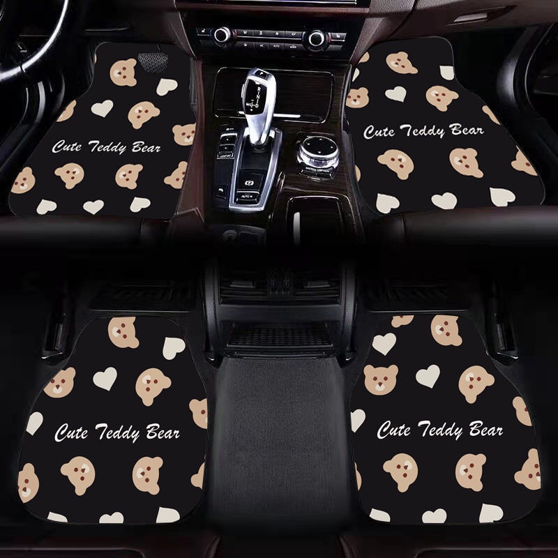 Car Floor Mat Cute Cartoon Fashionable Brand Car Foot Mat Washable