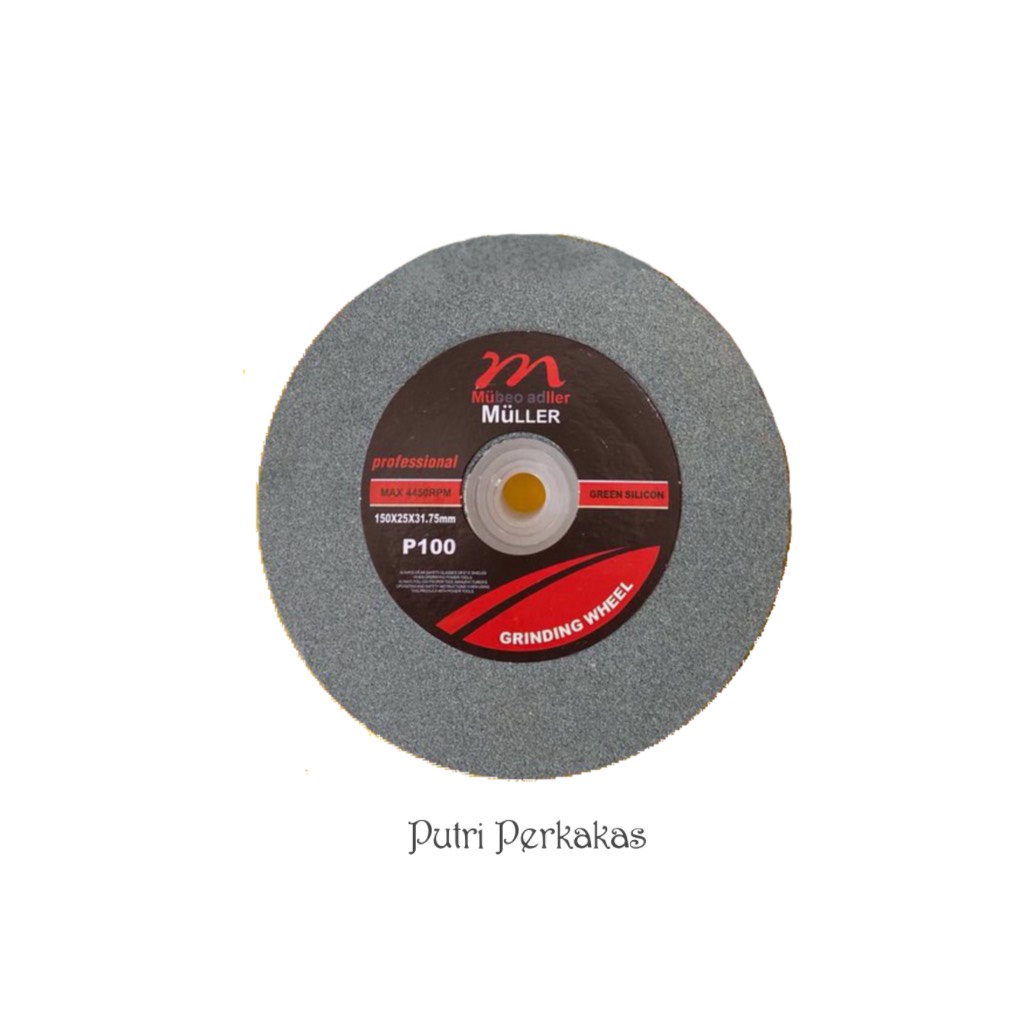 Batu Potong Gerinda Muller 6" Grit 100 - Gambar 3