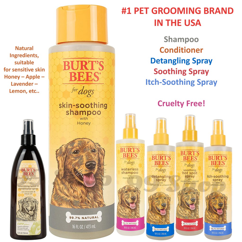 Burt's Bees For Dogs/Puppies/Cats/Kitten Natural Itch Soothing Spray ...