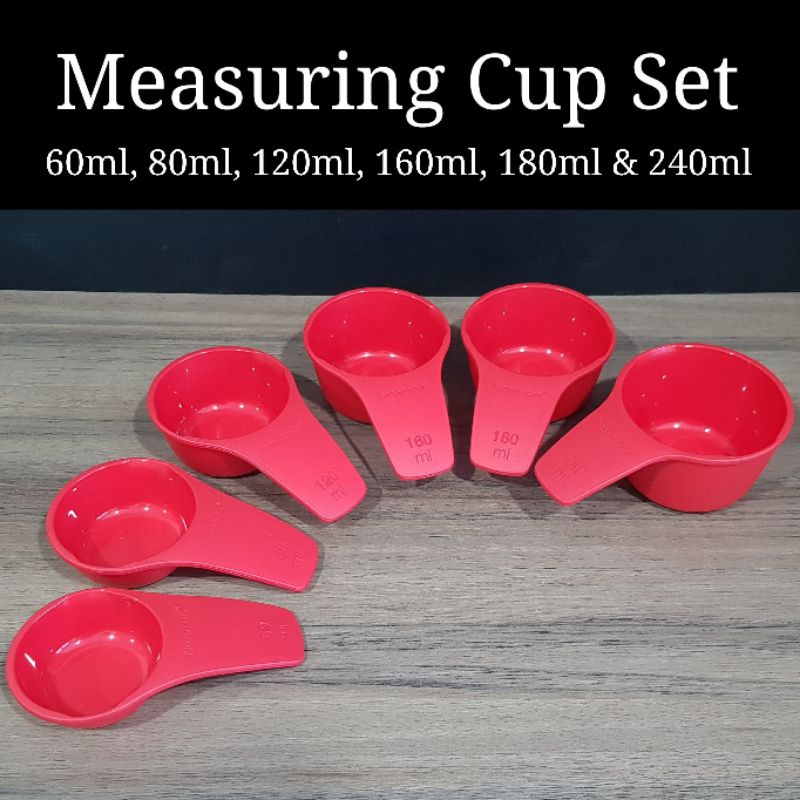Tupperware Measuring Cup Set sizes Retail Price S$23.60 .for Pooh Story ...