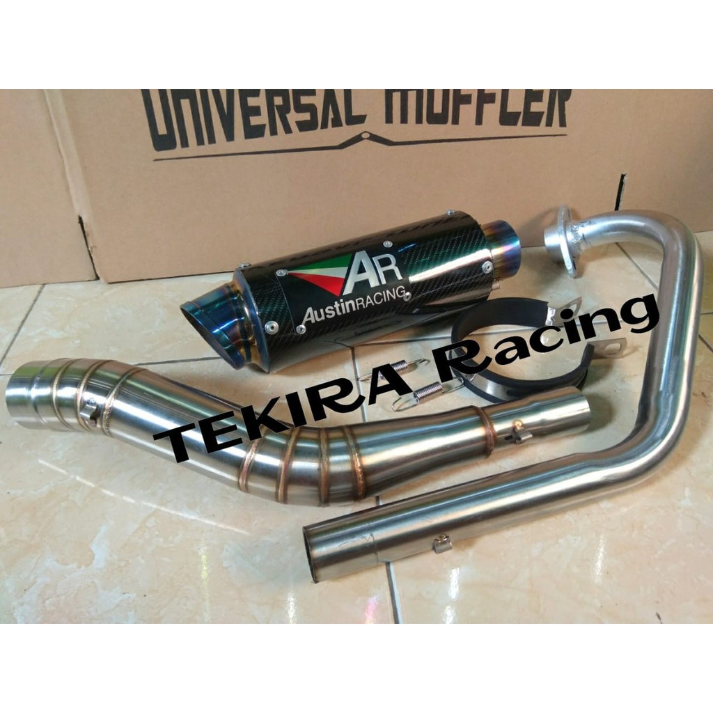 Kenalpot Exhaust Racing AR Austin Blue Carbon All New YZF R15 VVA R15M ...