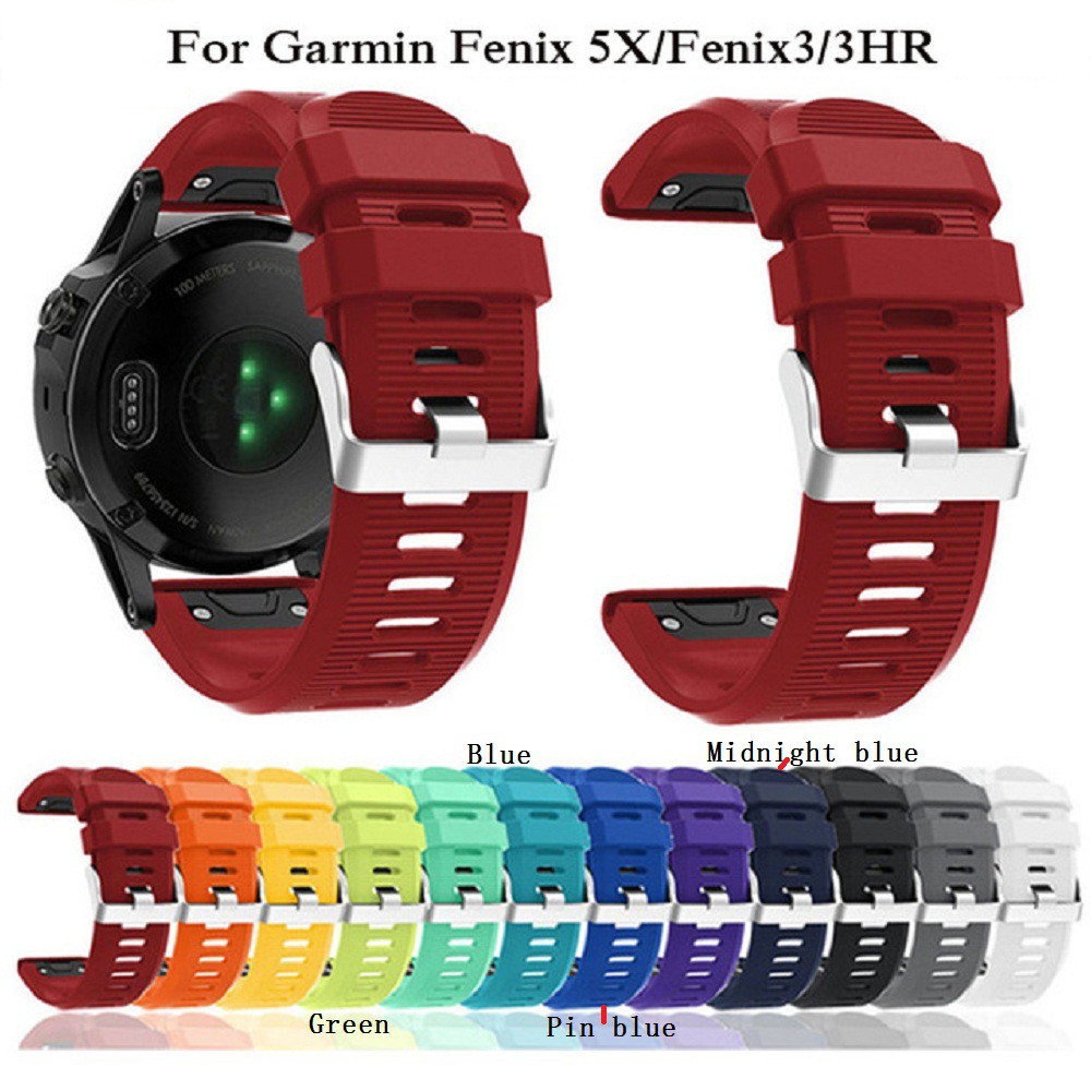 For Garmin Fenix 3 5X Quick Fit Watch Band Silicone Watch Replacement Strap Sport Wristband Shopee Singapore