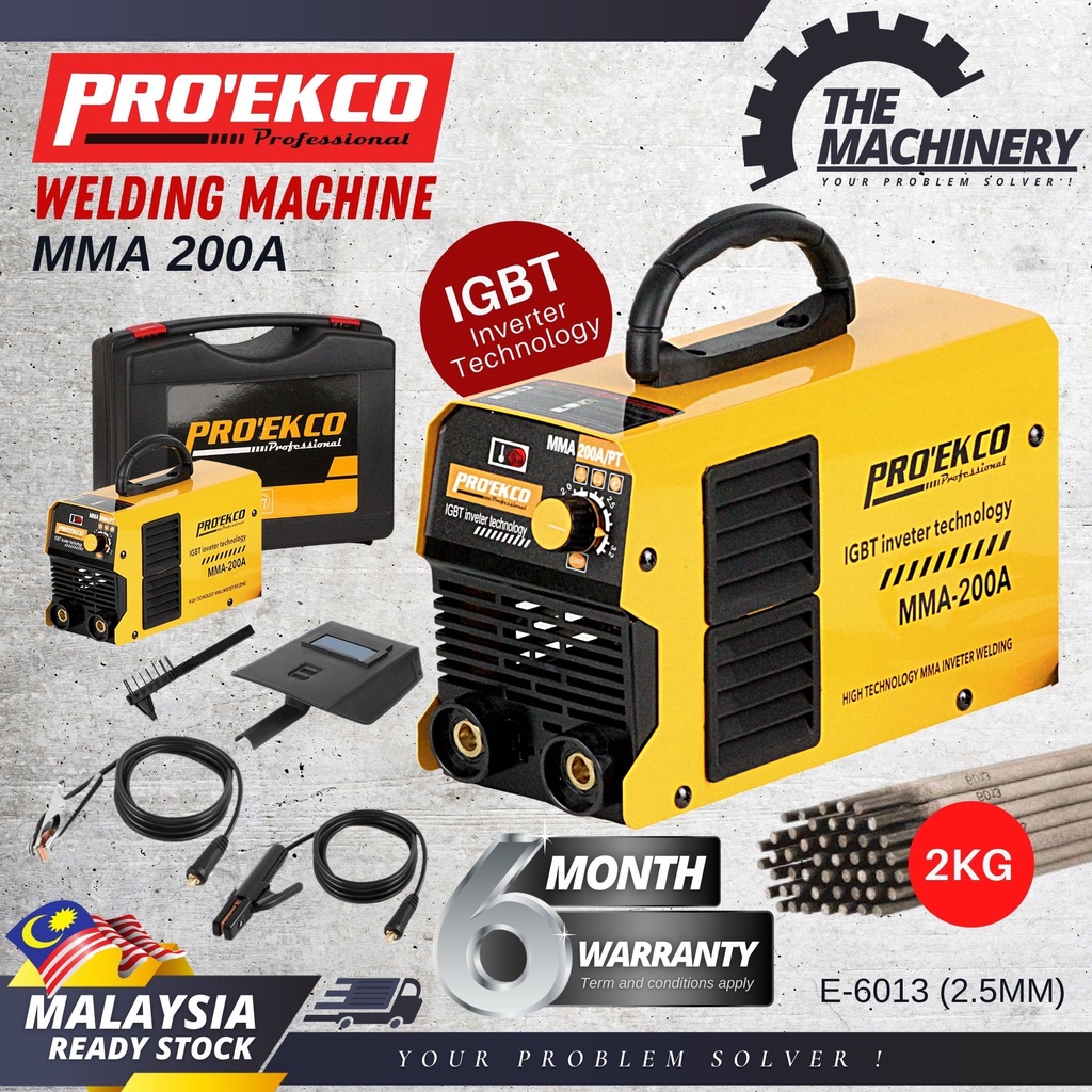 THEMACHINERY PRO' EKCO MMA-200A/PT IGBT Welding Machine 20-200A Welding ...