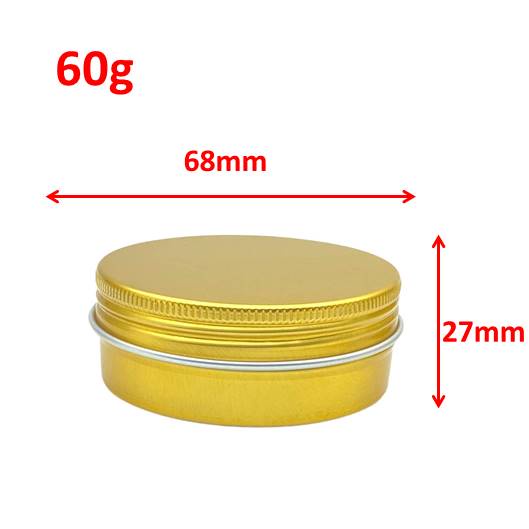 Golden 5g 10g 15g 20g 30g 50g 60g 100g Round Aluminum Tin Can Metal Tin ...