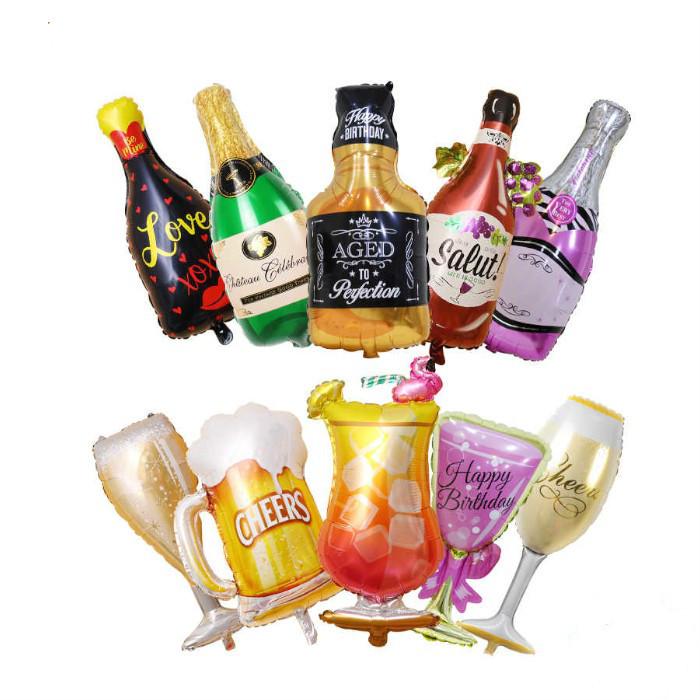 Happy Birthday Whisky Bottle Aluminum Foil Balloon Interesting Party