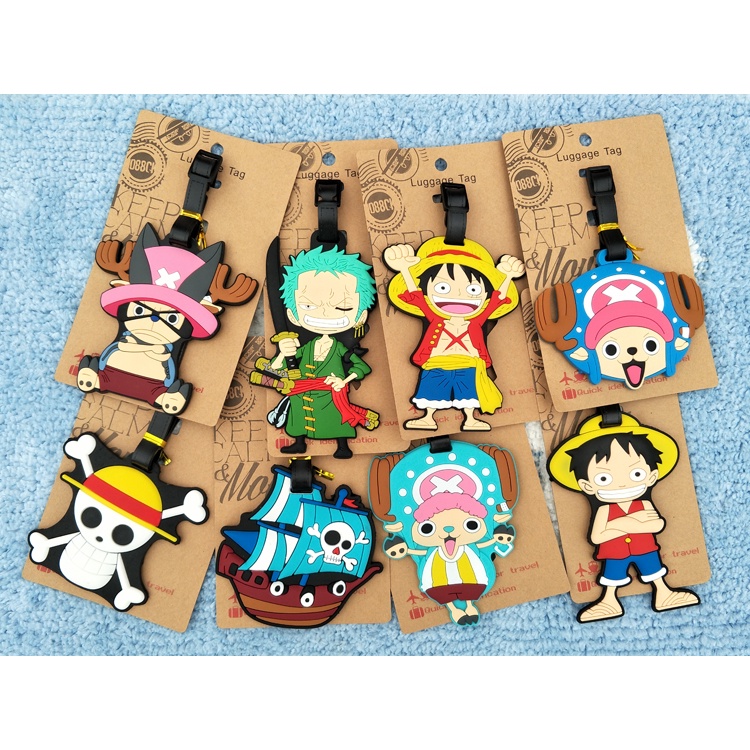 Luggage signboard cartoon anime tag one piece Luffy boarding ...