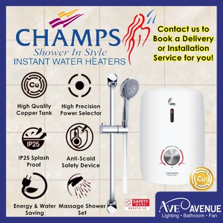 [installation Available] Champs Aries Copper Tank Instant Water Heater 