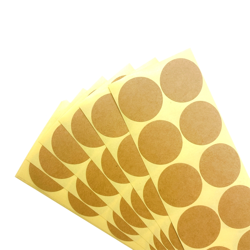 100PCS/pack New Vintage Blank Round Kraft seal Sticker for Handmade ...