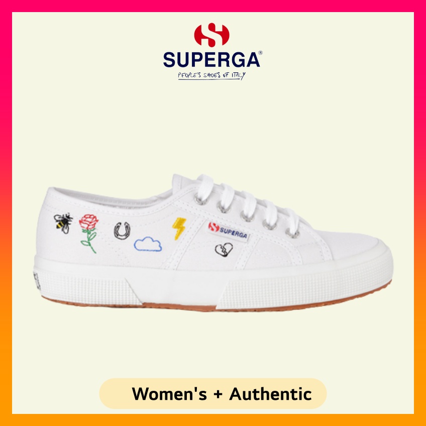 Superga 2750 shop white (coloured rivets)