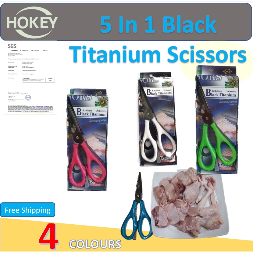HOKEY Kitchen Scissors - 5 in 1 Scissors | Shopee Singapore