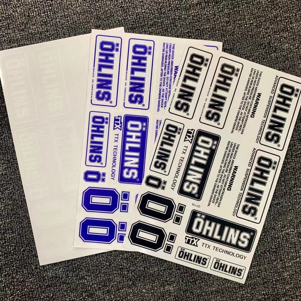 ohlins shock absorber fork sticker for yamaha motorcycle decals vinyl ...