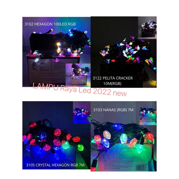 Raya new flashing lights Can change colorful mode | Shopee Singapore